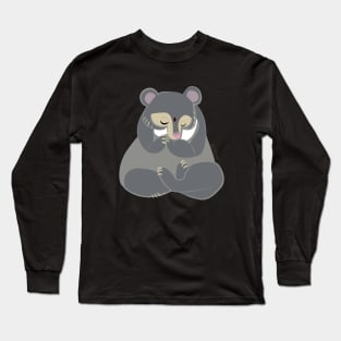 Yoga bear Grey Long Sleeve T-Shirt